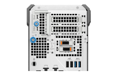 Dell PowerEdge T160 server rear detail