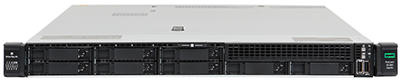 HPE DL360 gen10 server front of system with 8 x 2.5-inch drive bays