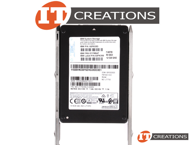 01YM647 - Refurbished - LENOVO 7.68TB V-NAND TLC SAS III 2.5 INCH 