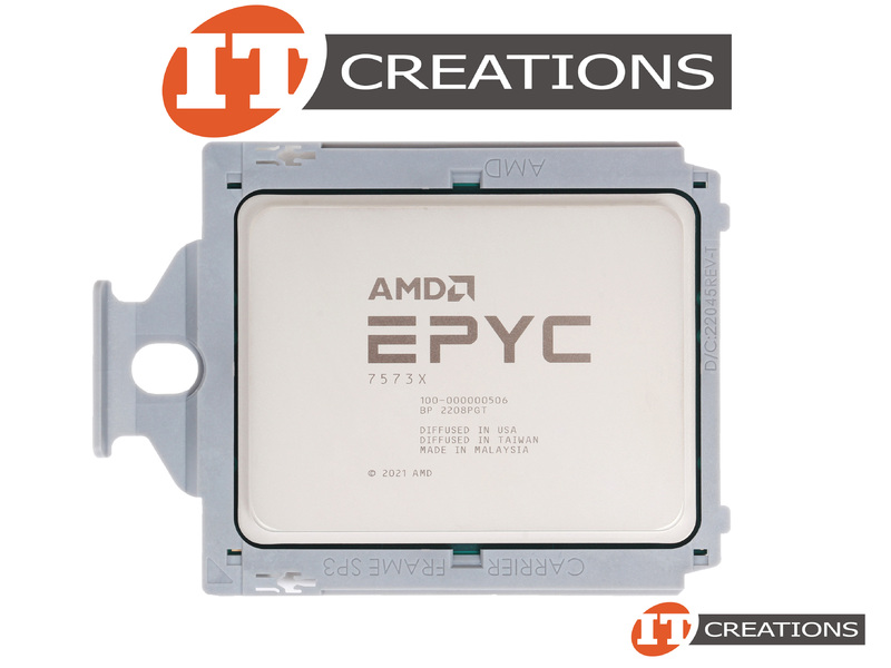 AMD EPYC 32 CORES PROCESSOR 7573X 2.8GHZ BASE / 3.6GHZ MAX 768MB L3 CACHE  TDP 280W SP3 SOCKET ( MILAN ) ( 3RD GEN ) (100-000000506)