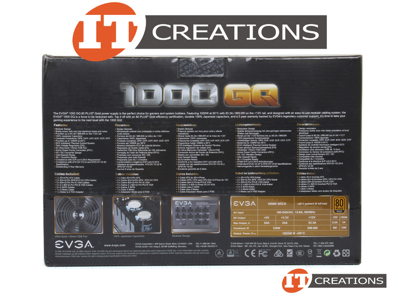 210-GQ-1000-V1-RETAIL - Retail - EVGA POWER SUPPLY 1000W INPUT 100 ...