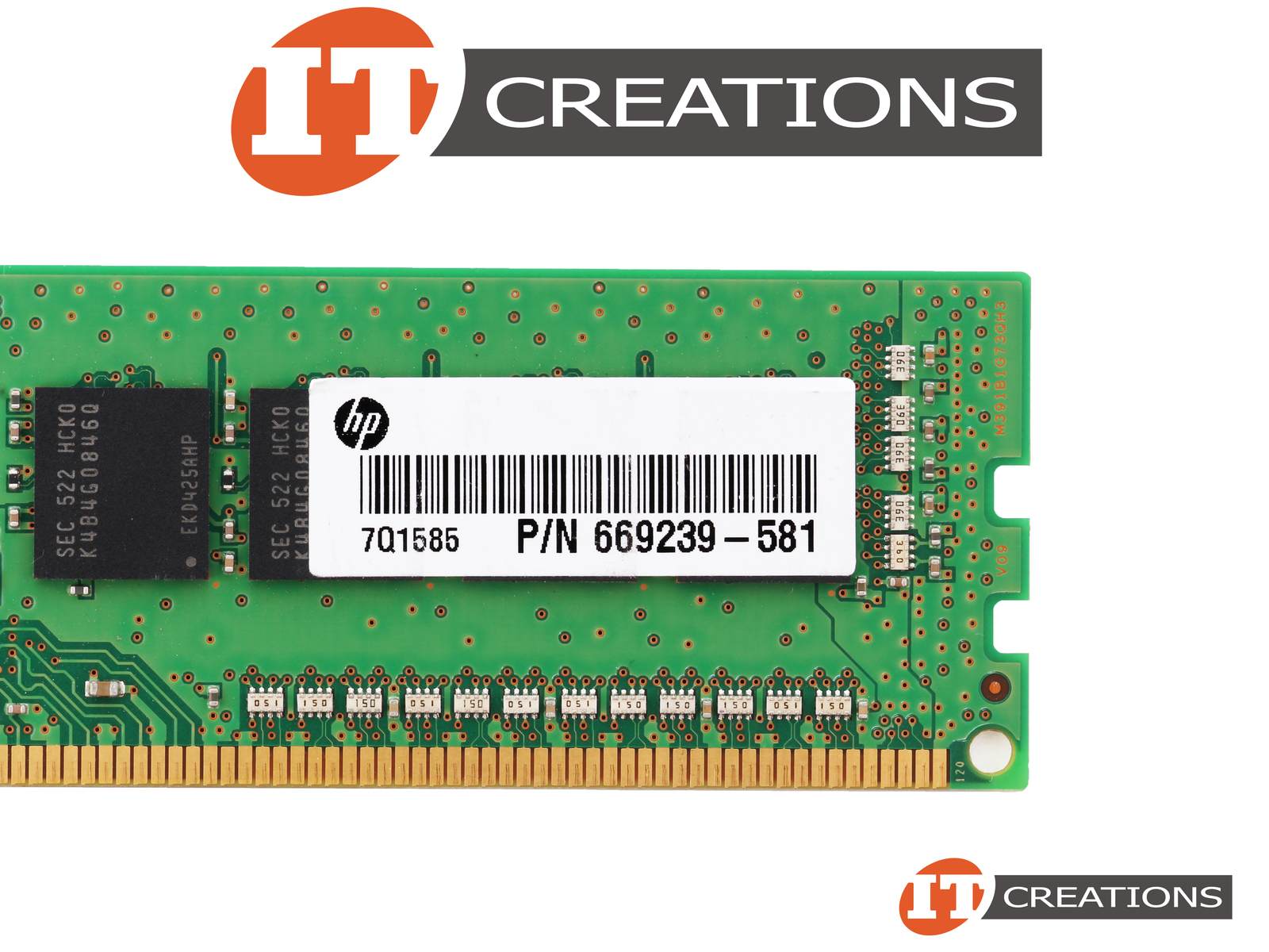 HP 8GB PC3-12800E DDR3-1600 UNBUFFERED ECC 2RX8 CL11 240 PIN 1.5V MEMORY  MODULE (669239-581)