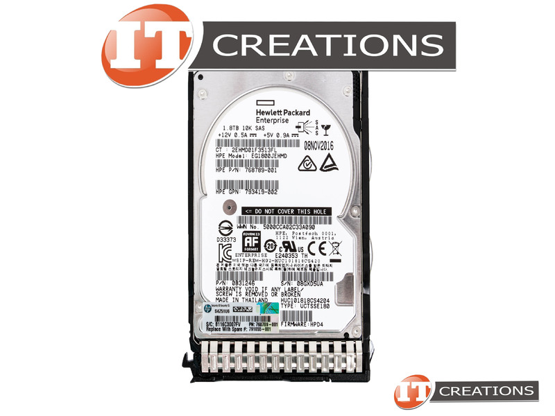 791034-B21 - Refurbished - HP 1.8TB 10K RPM SAS III 2.5 INCH SMALL