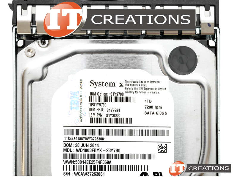 81Y9791 - Refurbished - IBM / WESTERN DIGITAL 1TB 7.2K RPM SATA