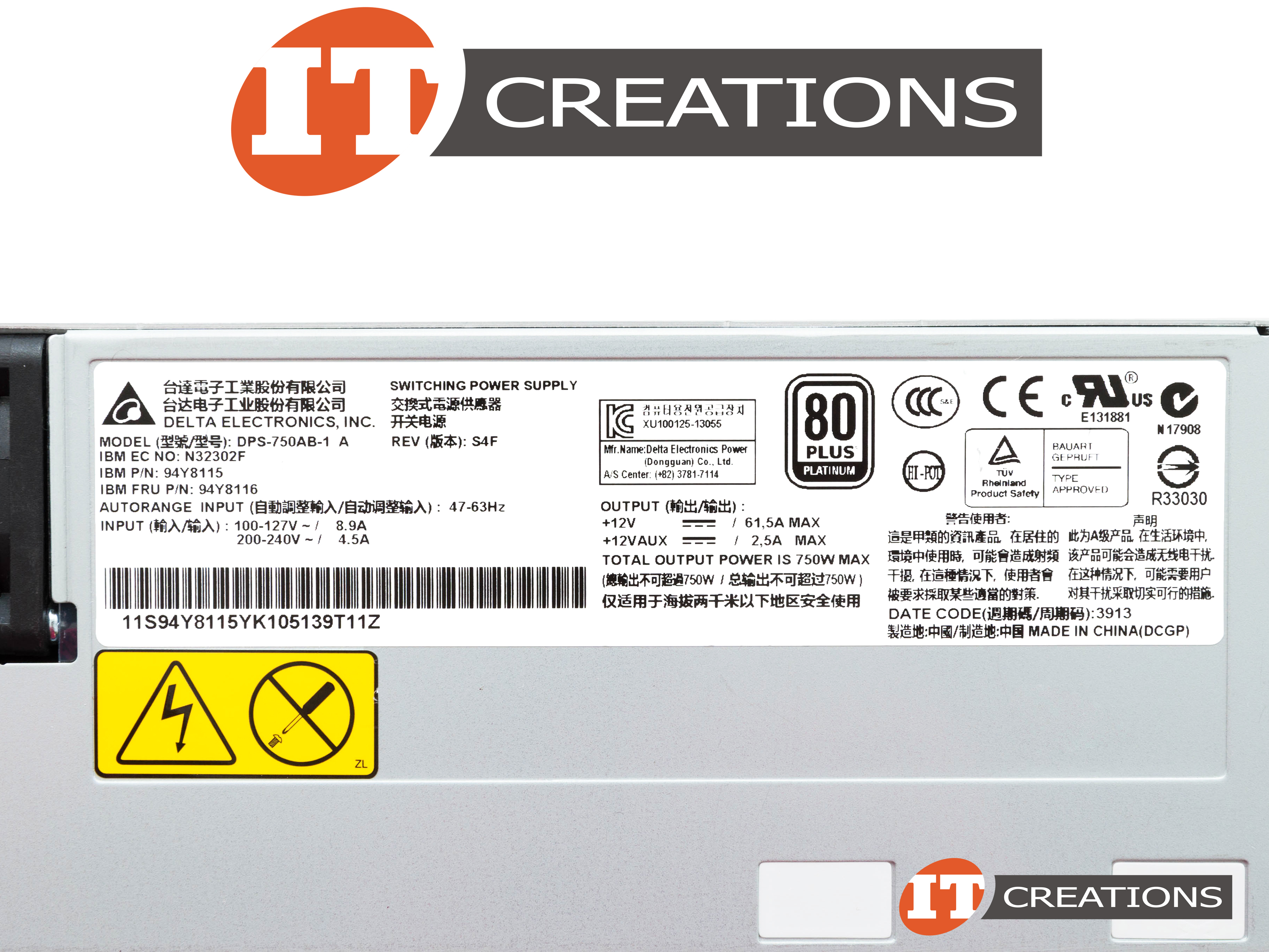 IBM X3630 M4 HSHD HSPS 12BAY - Refurbished - IBM SYSTEM X3630 M4 3.5 INCH  LARGE FORM FACTOR HOT SWAP HARD DRIVE HSHD HOT SWAP POWER SUPPLY HSPS 12  BAY NEW