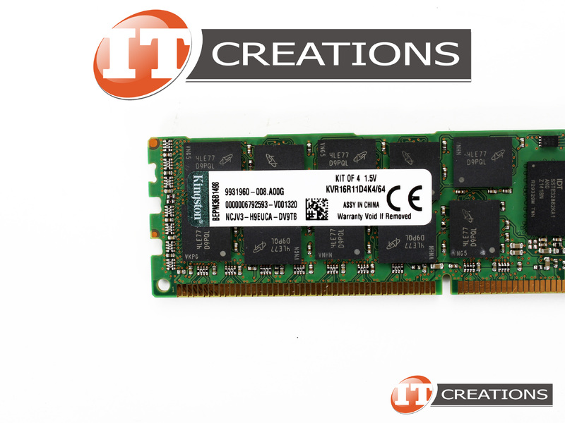 9931960-008.A00G KINGSTON 16GB PC3-12800R DDR3-1600 REGISTERED ECC