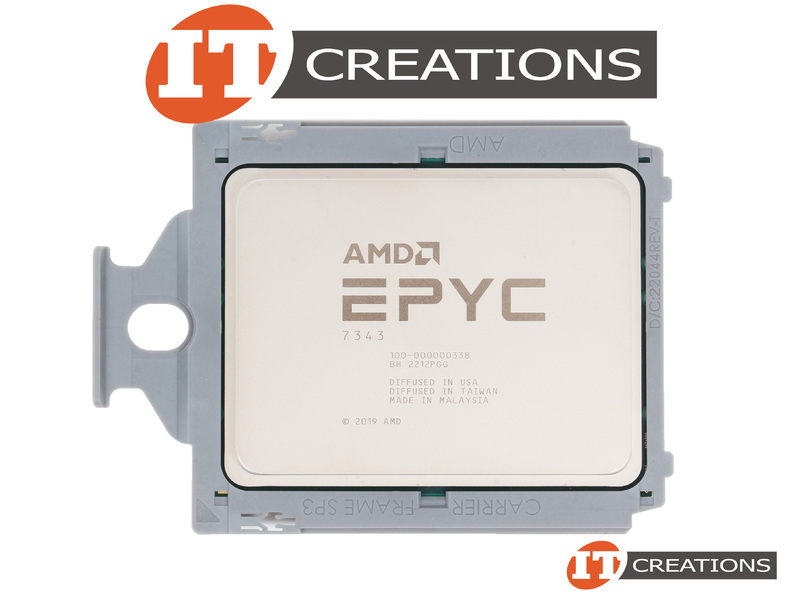 AMD EPYC 16 CORE PROCESSOR 7343 3.2GHZ BASE / 3.9GHZ MAX 128MB L3 CACHE TDP  190W SP3 SOCKET ( MILAN ) ( 3RD GEN ) (AMD EPYC 7343)