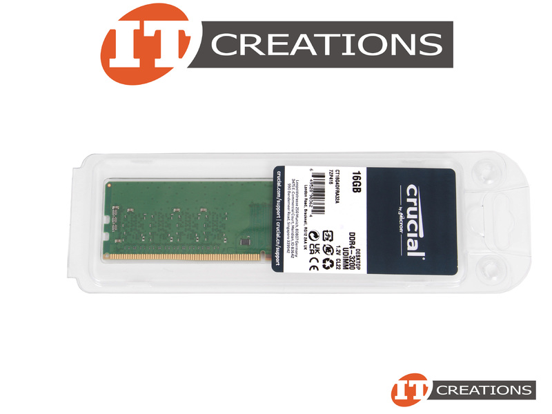 CL22 PIN 649528903624 ) - 16GB ) UNBUFFERED 288 NON MICRON 1.20V CRUCIAL ECC CT16G4DFRA32A-NEW PC4-25600 ( MEMORY ( DDR4-3200 UPC New MODULE PC4-3200 BY -