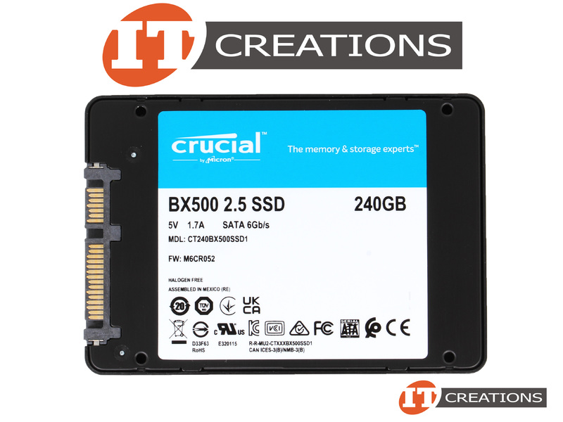 CT240BX500SSD1RETAIL Retail CRUCIAL BY MICRON 240GB 3D NAND SATA