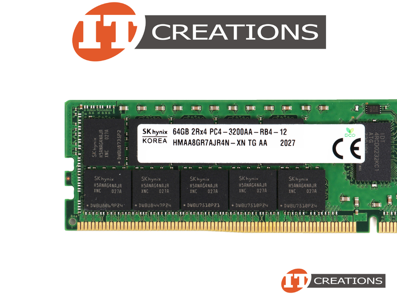 SK HYNIX 64GB PC4-25600 DDR4-3200AA-R REGISTERED ECC 2RX4 CL22 288 PIN  1.20V MEMORY MODULE ( PC4-3200AA-R ) (HMAA8GR7AJR4N-XN)