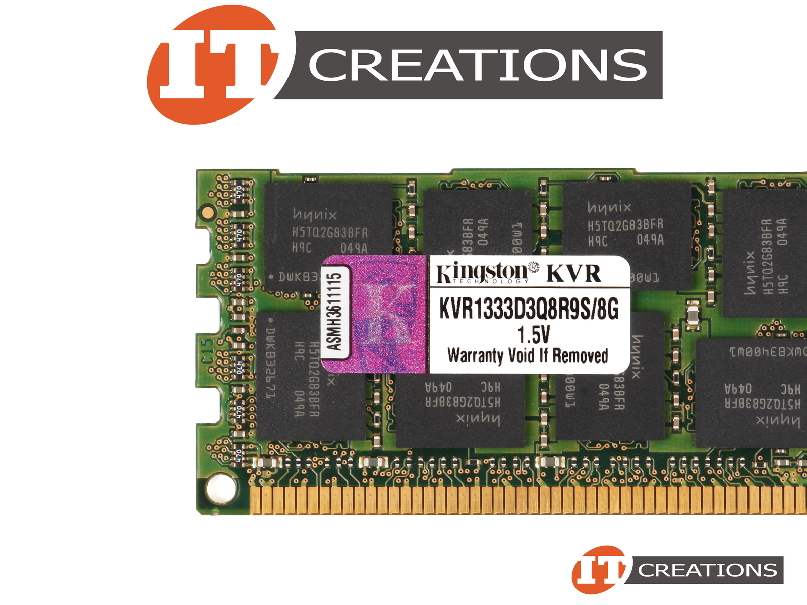 Kvr1333d3q8r9s 8g Kingston 8gb Pc3 8500r Ddr3 1066 Registered Ecc Cl7