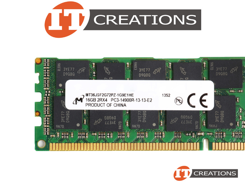 MT36JSF2G72PZ-1G9E1HE MICRON 16GB PC3-14900R DDR3-1866 REGISTERED ECC 2RX4  CL13 240 PIN 1.5V MEMORY MODULE