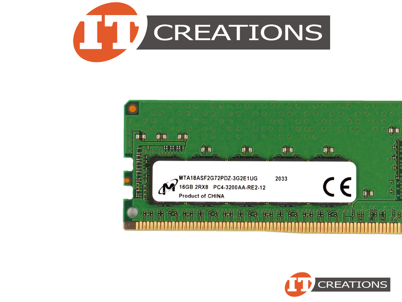 MICRON 16GB PC4-25600 DDR4-3200AA-R REGISTERED ECC 2RX8 CL22 288 PIN 1.20V  MEMORY MODULE ( PC4-3200AA-R ) (MTA18ASF2G72PDZ-3G2E1UG)