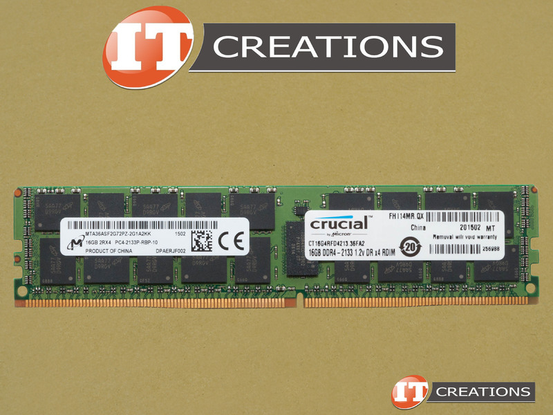 MICRON 16GB PC4-17000P-R DDR4-2133P-R REGISTERED ECC 2RX4 CL15 288 PIN  1.20V MEMORY MODULE ( PC4-2133P-R ) (MTA36ASF2G72PZ-2G1A2KK)
