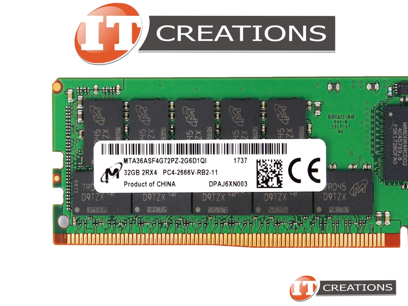 MICRON 32GB PC4-21300 DDR4-2666V-R REGISTERED ECC 2RX4 CL19 288 PIN 1.20V  MEMORY MODULE ( PC4-2666V-R ) (MTA36ASF4G72PZ-2G6D1QI)