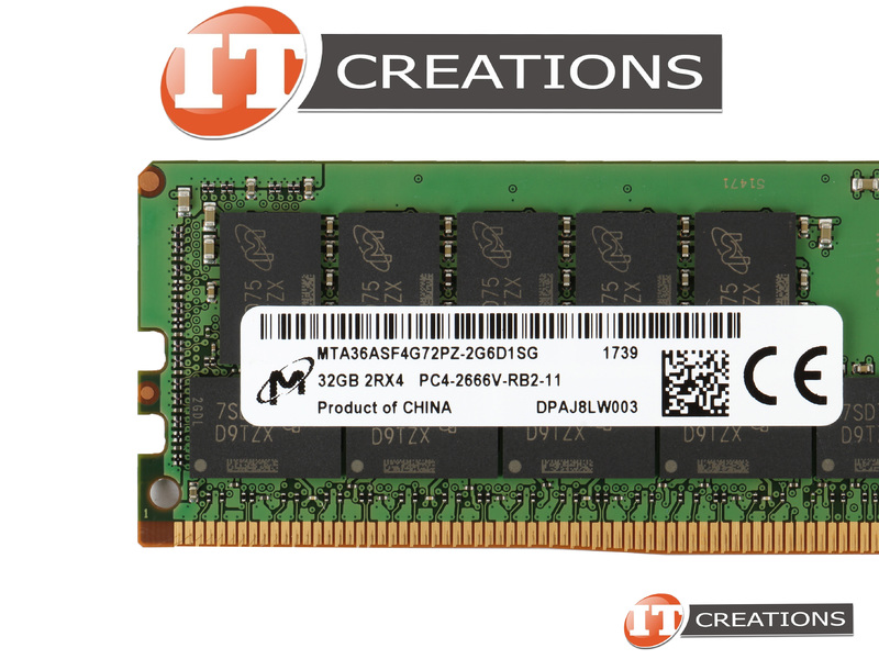 MICRON 32GB PC4-21300 DDR4-2666V-R REGISTERED ECC 2RX4 CL19 288 PIN 1.20V  MEMORY MODULE ( PC4-2666V-R ) (MTA36ASF4G72PZ-2G6D1SG)