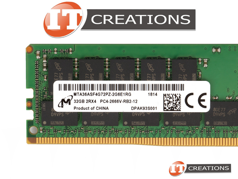 MICRON 32GB PC4-21300 DDR4-2666V-R REGISTERED ECC 2RX4 CL19 288 PIN 1.20V  MEMORY MODULE ( PC4-2666V-R ) (MTA36ASF4G72PZ-2G6E1RG)