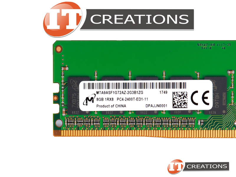 MICRON 8GB PC4-19200 DDR4-2400T-E UNBUFFERED ECC 1RX8 CL17 288 PIN 1.20V  MEMORY MODULE EDIMM EUDIMM ( PC4-2400T-E ) (MTA9ASF1G72AZ-2G3B1ZG)