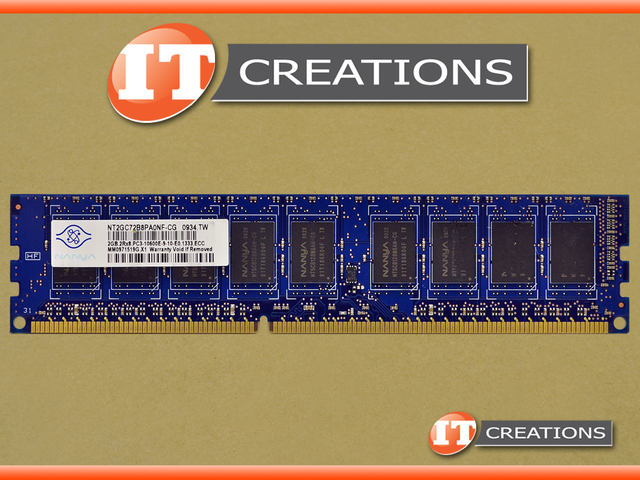 NANYA 2GB PC3-10600E DDR3-1333 UNBUFFERED ECC 2RX8 CL9 240 PIN 1.5V MEMORY  MODULE (NT2GC72B8PA0NF-CG)