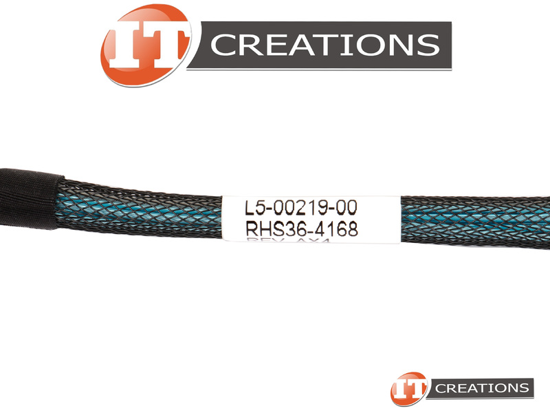 LSI / BROADCOM MINI SAS HD TO X4 SATA CABLE - 0.5M ( 1 ) ONE SFF-8643 TO (  4 ) FOUR SATA CONNECTORS ( 1 ) ONE SIDEBAND CONNECTOR