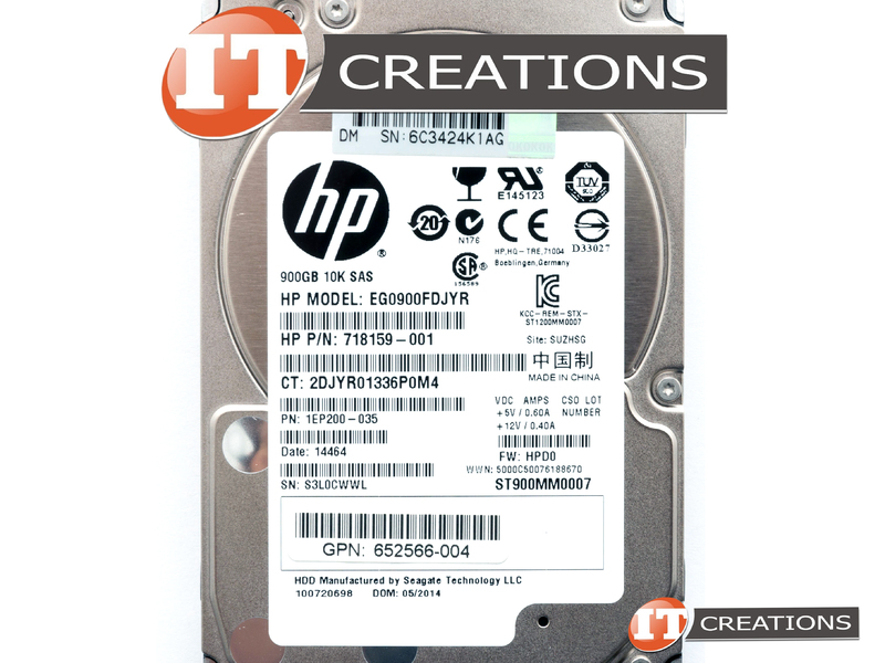 HP 900GB 10K RPM SAS 2.5 INCH (EG0900FDJYR)