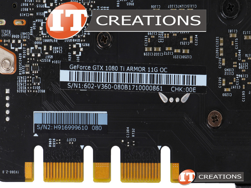 GTX 1080 TI ARMOR 11G OC - Refurbished - NVIDIA GEFORCE GTX 1080 TI ARMOR OVERCLOCKING OC PASCAL GPU 11GB 3584 CORES MEMORY INTERFACE 352 BIT GDDR5X 3.0 X16 (