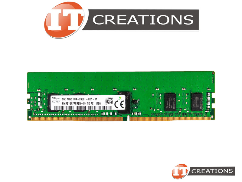 SK HYNIX 8GB PC4-19200R DDR4-2400T-R REGISTERED ECC 1RX8 CL17 288 PIN 1.20V  MEMORY MODULE ( PC4-2400T-R ) (HMA81GR7AFR8N-UH)