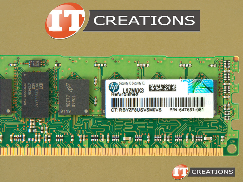 HP647651-081-HYA HP / KINGSTON 8GB PC3-12800R DDR3-1600 REGISTERED