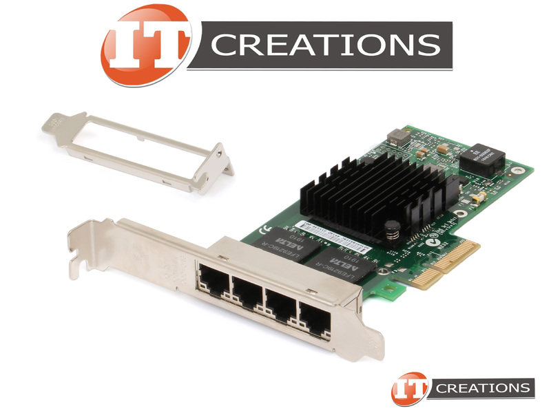 INTEL ETHERNET SERVER ADAPTER I350-T4 1GBE QUAD PORT PCI-E 2.1 X4 5 GT/S  NETWORK CARD - POWERVILLE I350-T4V2 ( 4 ) FOUR RJ45 PORTS ( RJ-45 )