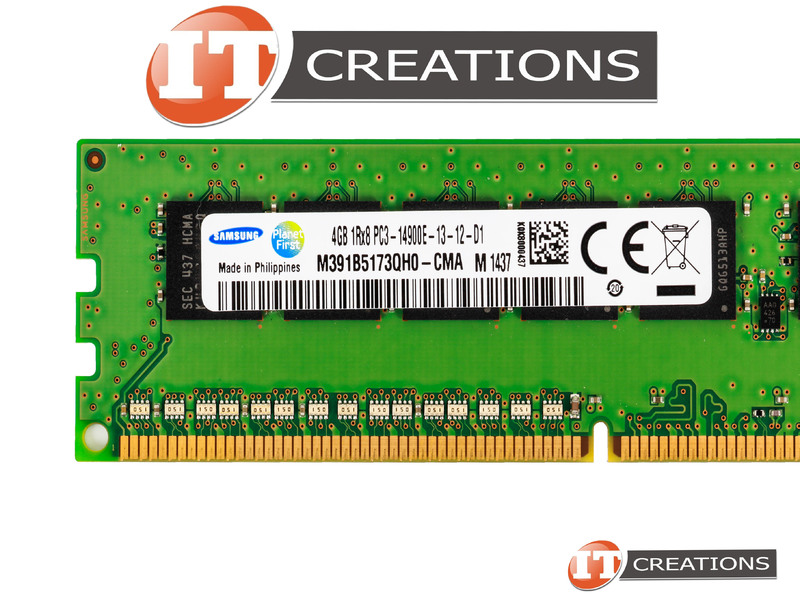 M391B5173QH0-CMA SAMSUNG 4GB PC3-14900E DDR3-1866 UNBUFFERED ECC 1RX8 CL12  240 PIN MEMORY MODULE