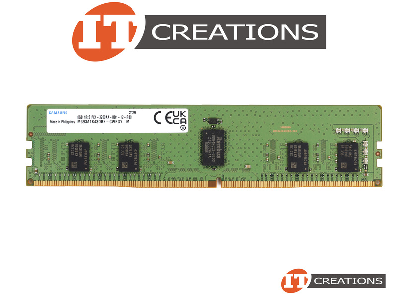 SAMSUNG 8GB PC4-25600AA-R DDR4-3200AA-R REGISTERED ECC 1RX8 CL22 288 PIN  1.20V MEMORY MODULE ( PC4-3200AA-R ) (M393A1K43DB2-CWEGY)