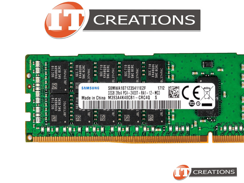 SAMSUNG 32GB PC4-19200 DDR4-2400T-R REGISTERED ECC 2RX4 CL17 288 PIN 1.20V  MEMORY MODULE ( PC4-2400T-R ) (M393A4K40CB1-CRC4Q)