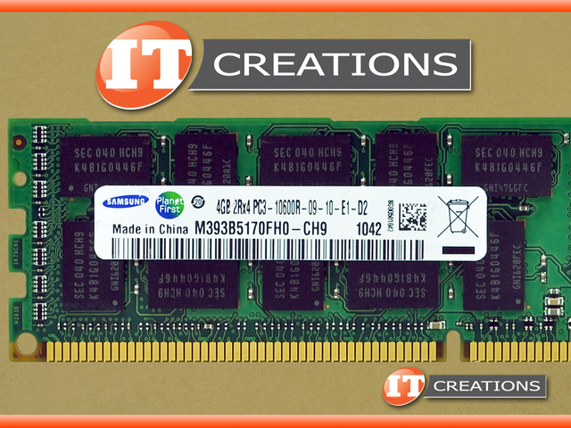 M393B5170FH0-CH9 SAMSUNG 4GB PC3-10600R DDR3-1333 REGISTERED ECC 2RX4 CL9  240 PIN 1.5V MEMORY MODULE