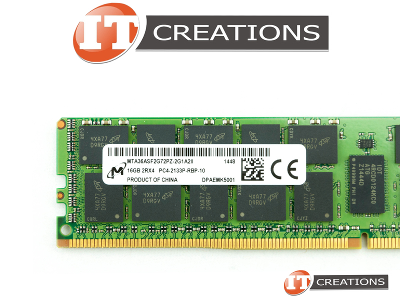 MICRON 16GB PC4-17000P-R DDR4-2133P-R REGISTERED ECC 2RX4 CL15 288 PIN  1.20V MEMORY MODULE (MTA36ASF2G72PZ-2G1A2II)