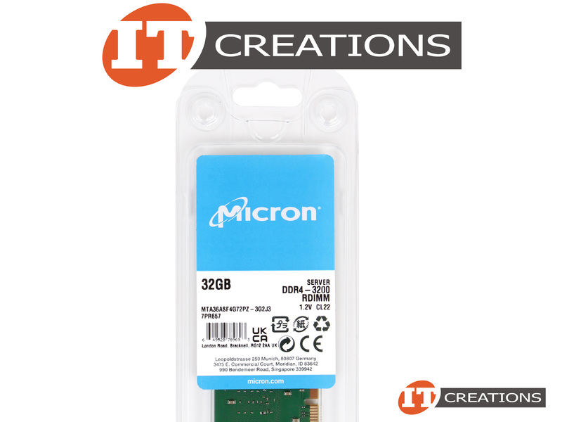 MTA36ASF4G72PZ-3G2J3TI-RET - Retail - MICRON 32GB PC4-25600 DDR4