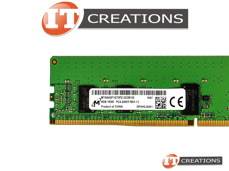 MICRON 8GB PC4-19200 DDR4-2400T-R REGISTERED ECC 1RX8 CL17 288 PIN 1.20V  MEMORY MODULE ( PC4-2400T-R ) (MTA9ASF1G72PZ-2G3B1IG)