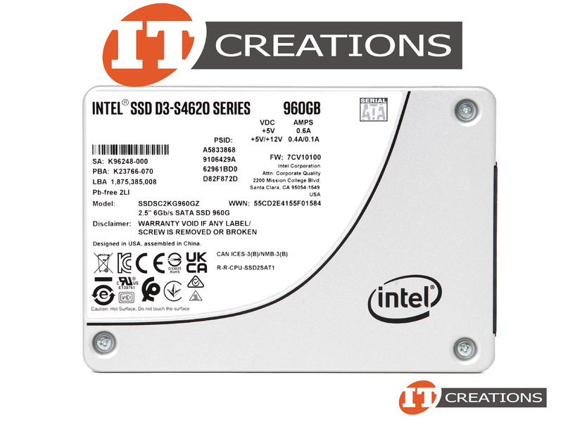 Intel 960GB SATA 6Gbps 2.5-inch SSD
