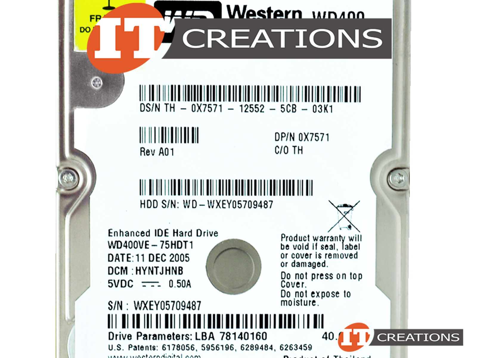 WD400VE-75HDT1-DELL WESTERN DIGITAL 40GB 5.4K RPM 2.5 INCH IDE